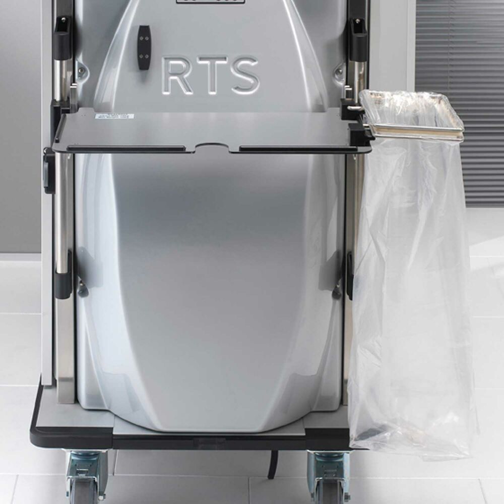 Lateral shelf with rubbish bag holder for Metos Burlodge RTSRTS CT/CTTR/HL trolley