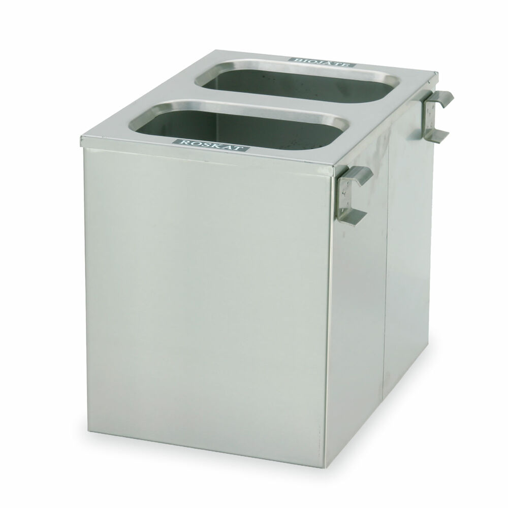 Wastebin holder, 2x11 l, closed, for Metos WST